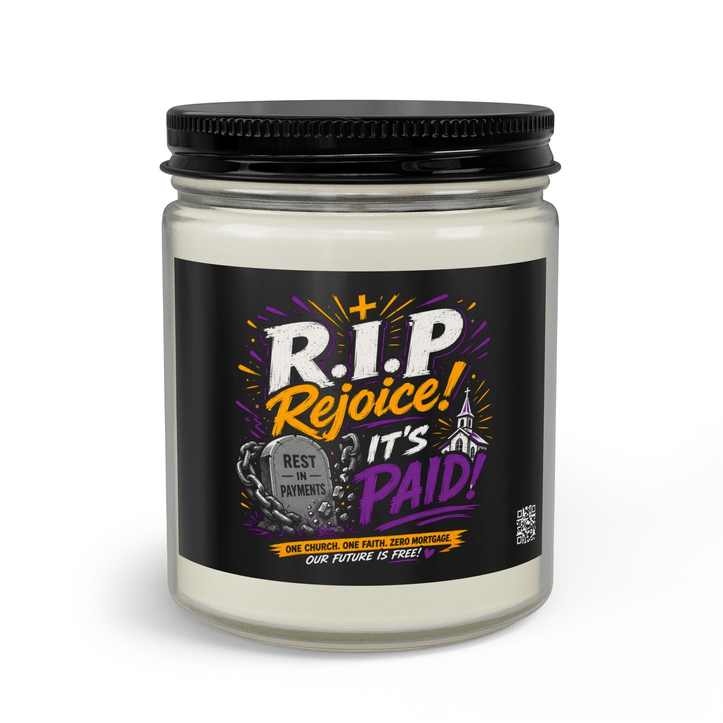 R.I.P Rejoice! It's Paid! Candle Set with Matches and Wick Trimmer