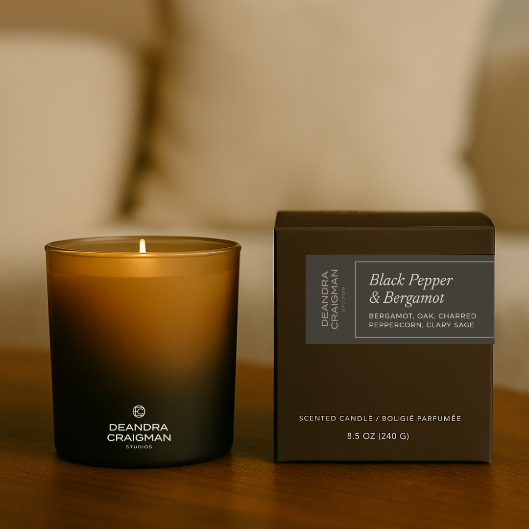Black Pepper & Bergamot Candle & Playlist