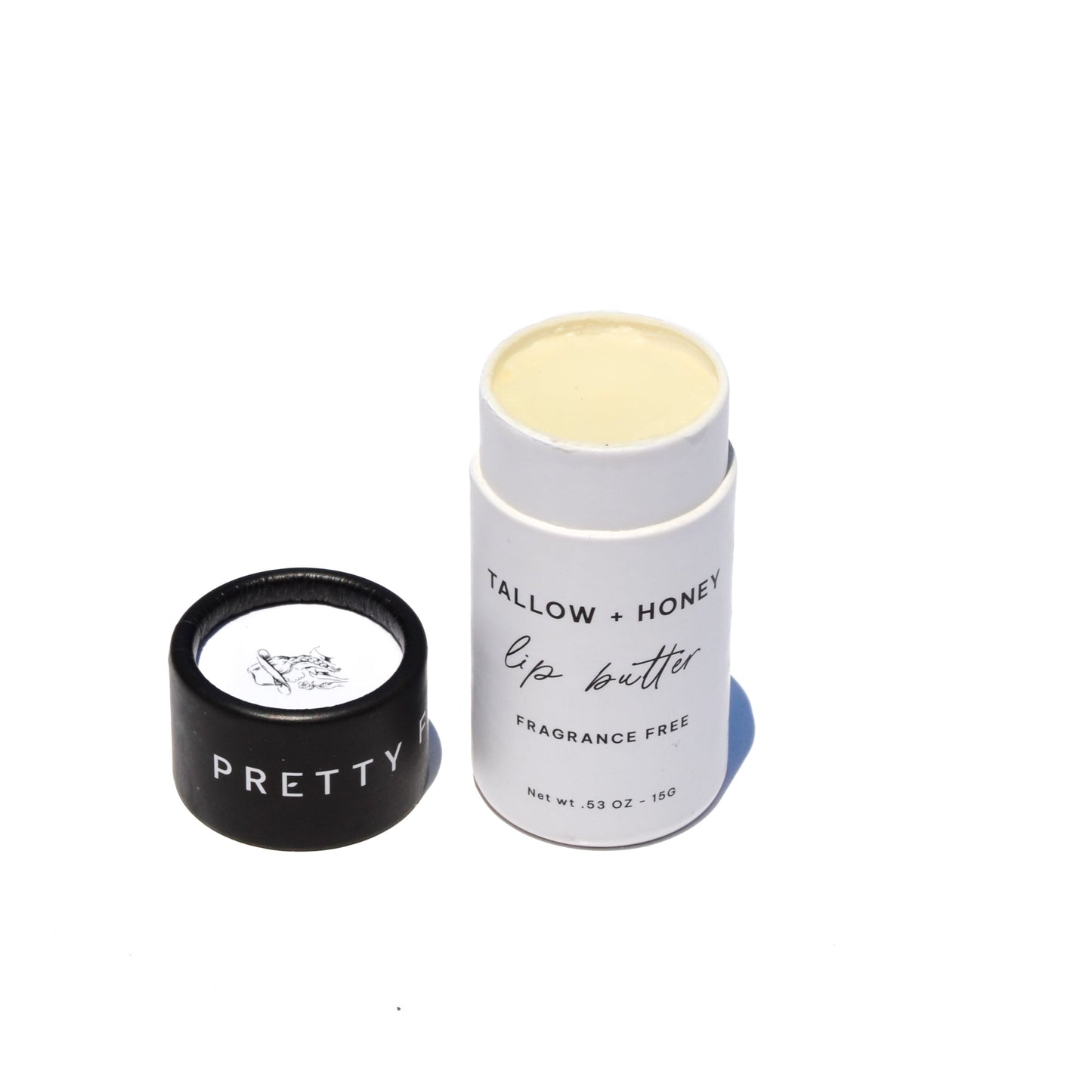 Fragrance Free Tallow + Honey Lip Butter | Eco-Friendly Travel Tube Pretty Farm Girl
