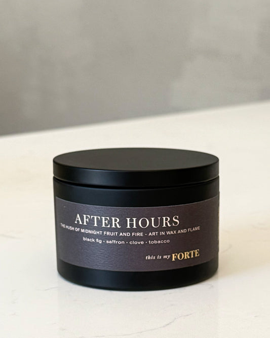 After Hours Travel Tin Candle