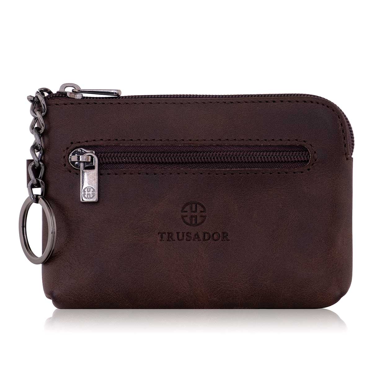 Milano Leather Wallet Pouch Purse Zipper Change Bag