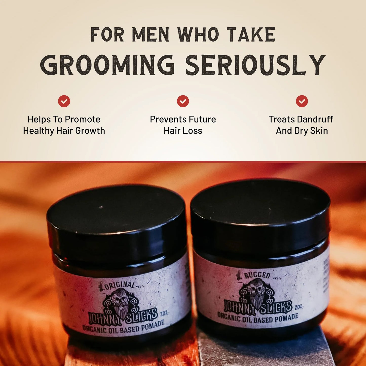 Organic Oil Based Pomade - 4oz - Johnny Slicks