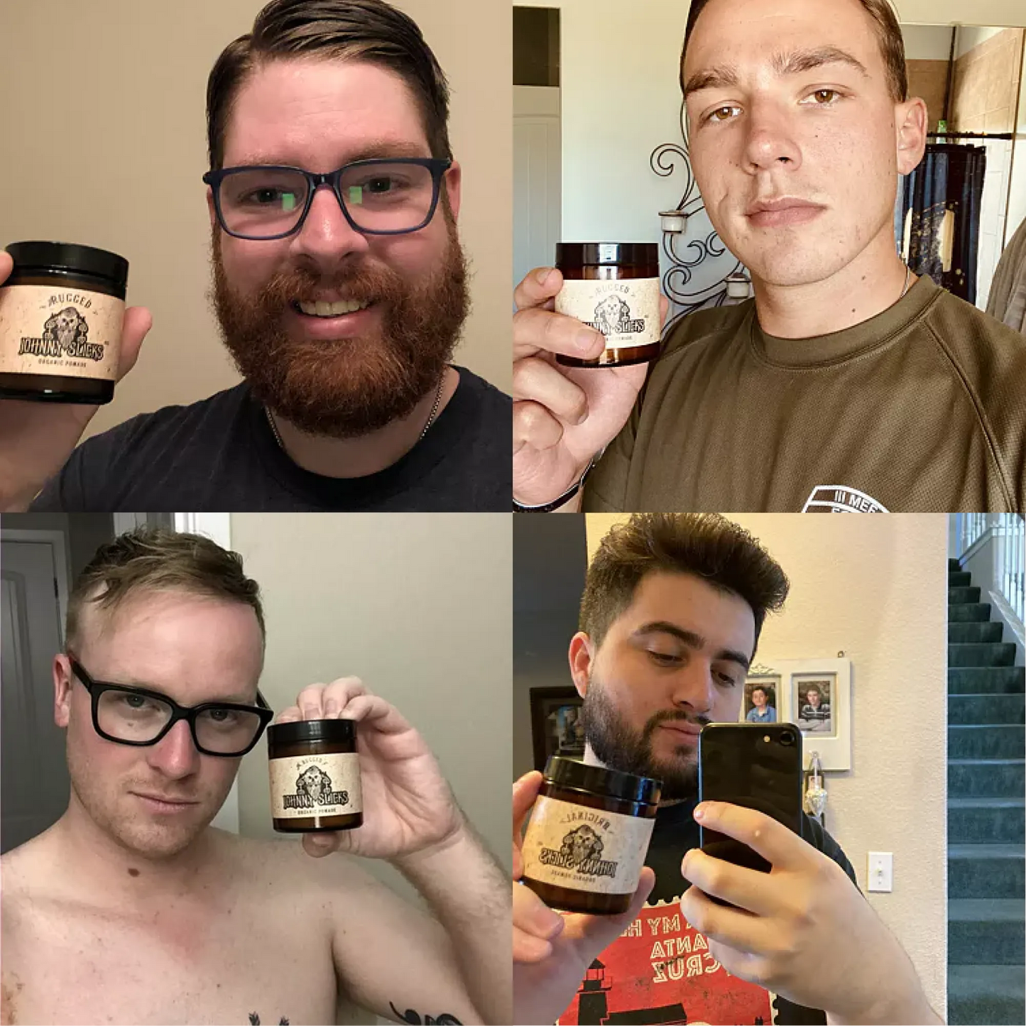 Organic Oil Based Pomade - 4oz - Johnny Slicks